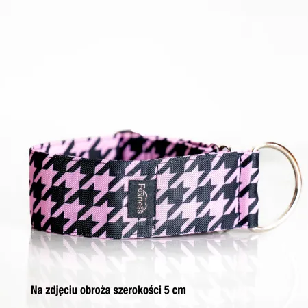 Obroża wodoodporna dla psa Pink Chic 3 cm - trwała, wygodna, idealna na spacery