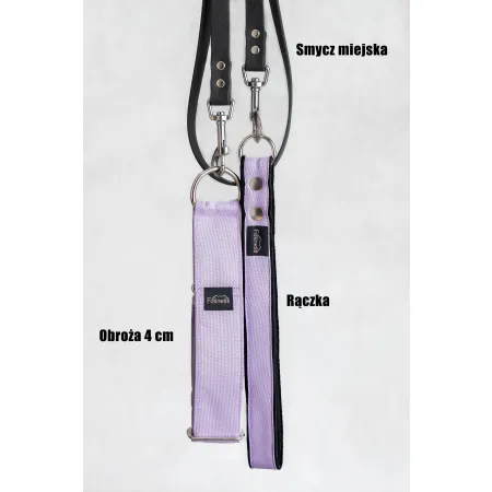 Rączka do smyczy dla psa Pastel Lavender - lekka, trwała, regulowana, stylowa
