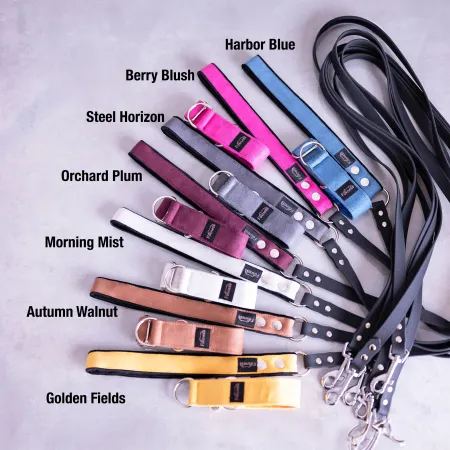 Rączka premium do smyczy z nubuku dla psa Berry Blush - elegancka, miękka i lekka